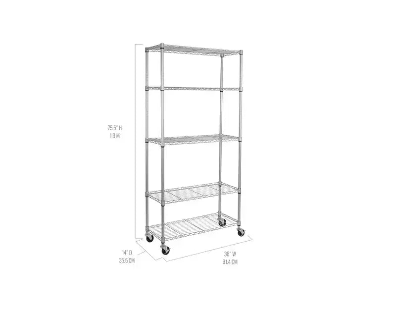 Étagère en acier à 5 niveaux UltraDurable 36 x 14