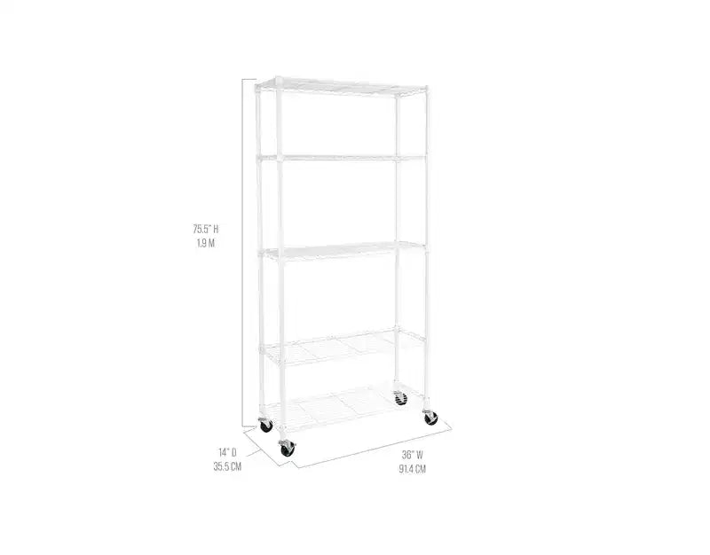 Étagère en acier à 5 niveaux UltraDurable 36 x 14