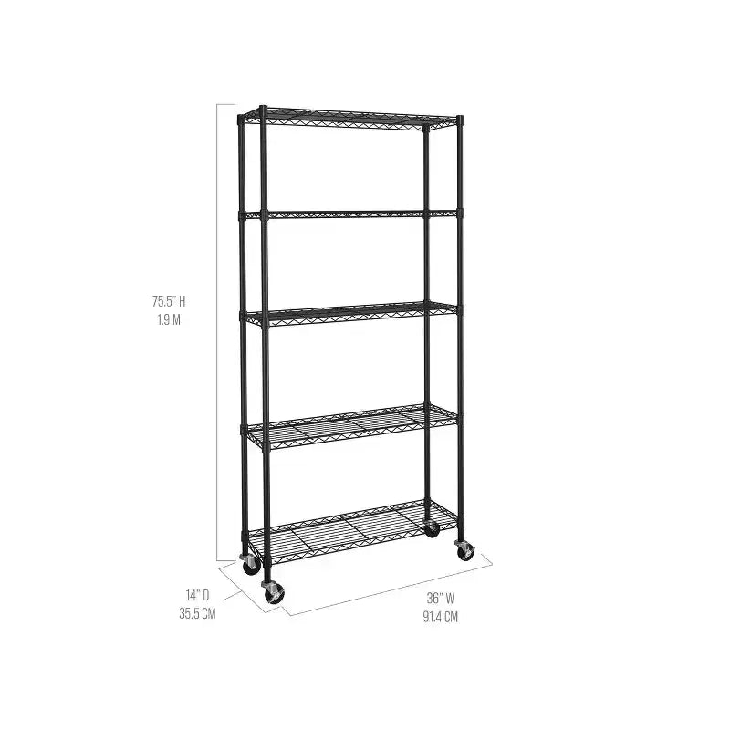 Étagère en acier à 5 niveaux UltraDurable 36 x 14