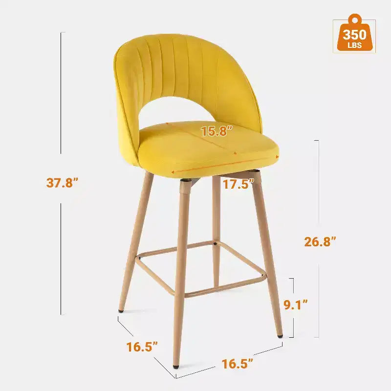 Tabourets de hauteur comptoir, Tabouret de bar pivotant, Tabourets de bar rembourrés certifiés FSC