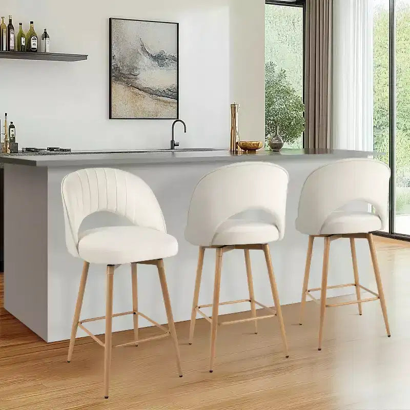 Tabourets de hauteur comptoir, Tabouret de bar pivotant, Tabourets de bar rembourrés certifiés FSC