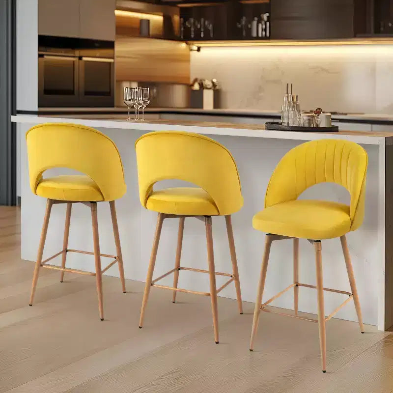Tabourets de hauteur comptoir, Tabouret de bar pivotant, Tabourets de bar rembourrés certifiés FSC