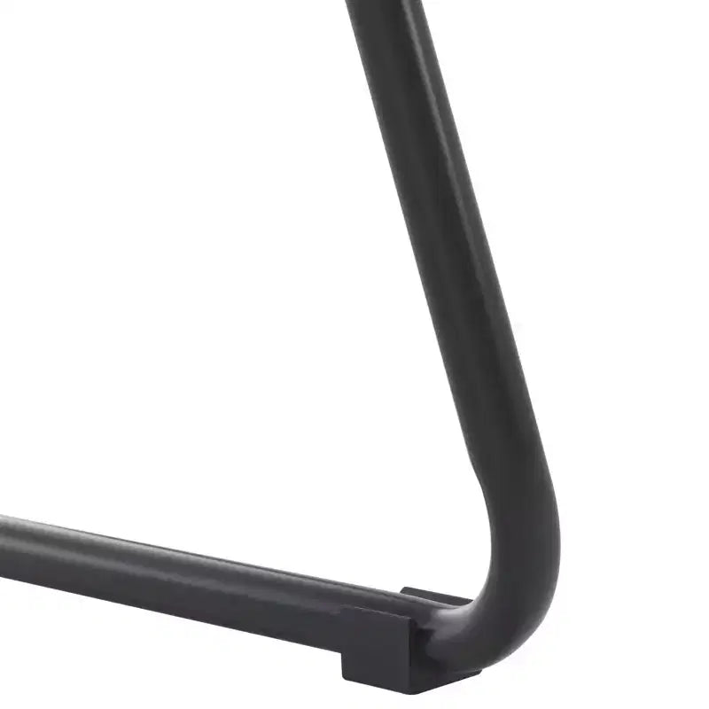 Tabouret de comptoir - Fer tapissé de cuir, sans accoudoirs, dossier rembourré, capacité de 125 kg
