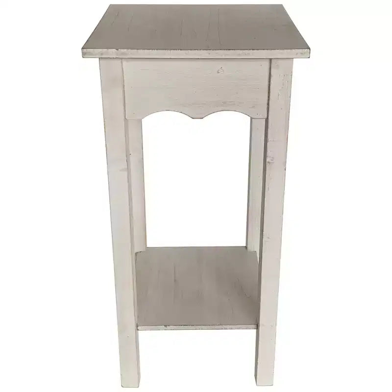Table d'appoint avec étagère de rangement, 30 x 30 x 60 cm