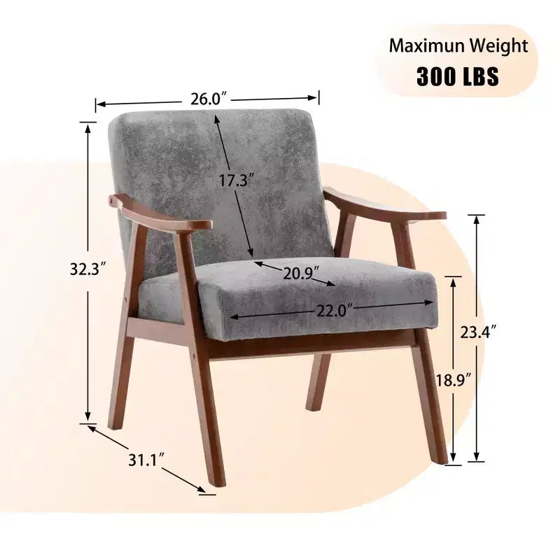 Fauteuil d'appoint Mid-Century pour salon