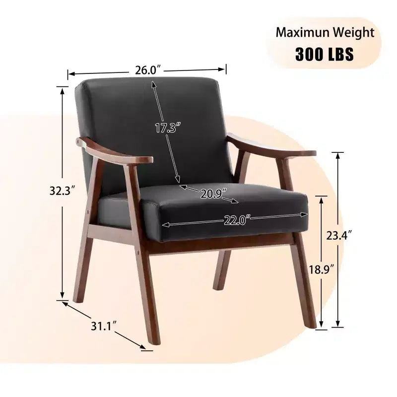 Fauteuil d'appoint Mid-Century pour salon