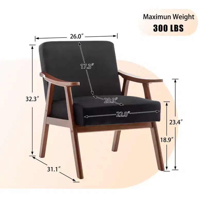 Fauteuil d'appoint Mid-Century pour salon