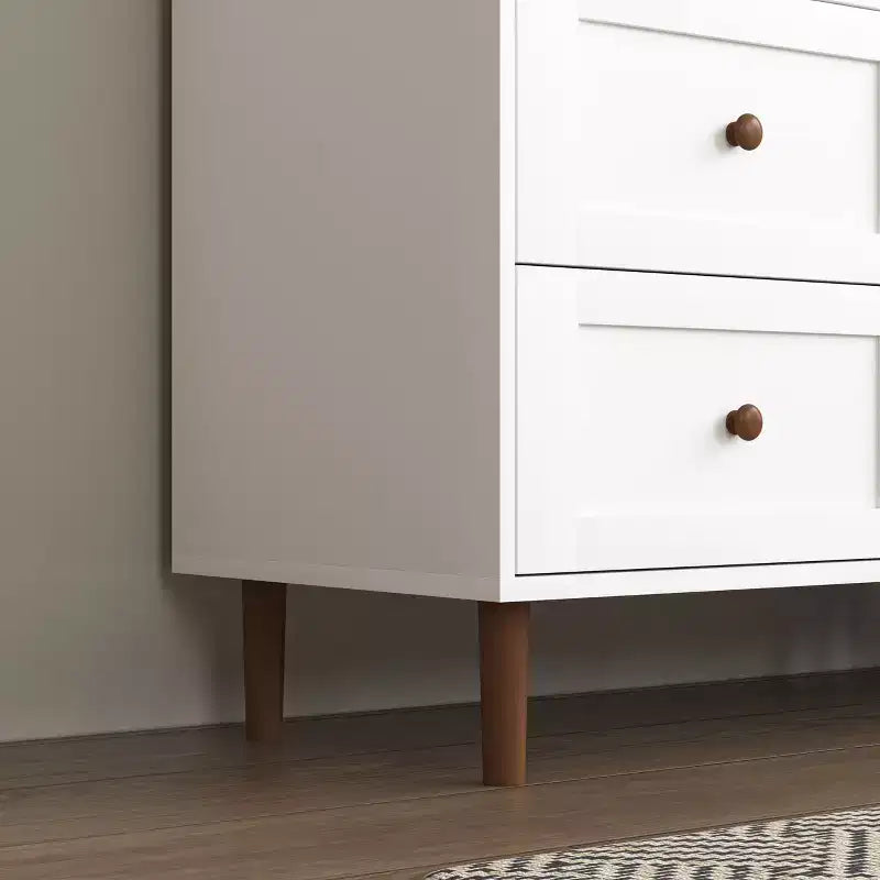 Armoire de rangement blanche en MDF avec portes vitrées Étagères réglables Buffet autoportant pour cuisine ou salon