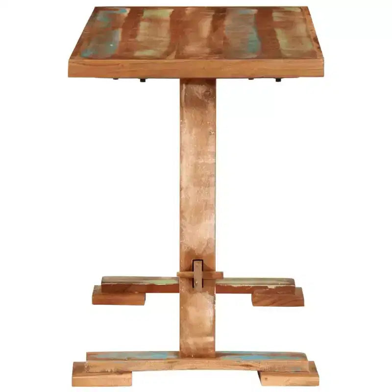 Table de salle à manger en bois recyclé massif multicolore moyen