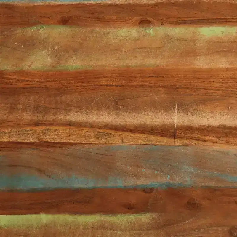 Table de salle à manger en bois recyclé massif multicolore moyen