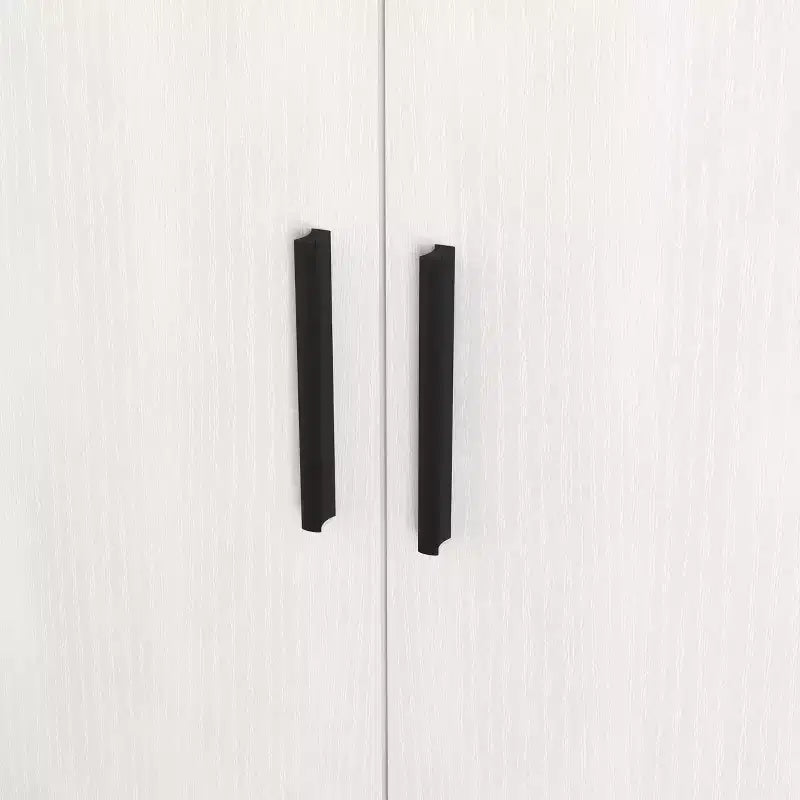 Meuble à chaussures, étagère à 4 niveaux avec 1 tiroir, rangement autoportant en bois avec 2 portes blanches et étagères réglables pour entrée/couloir