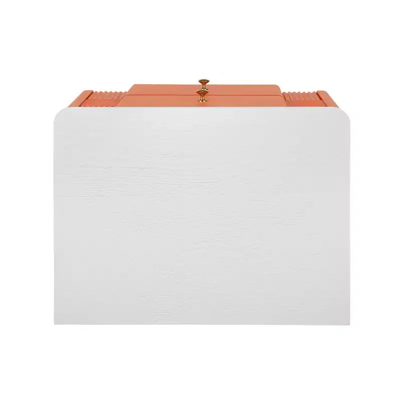 Table de chevet moderne minimaliste avec 2 tiroirs de rangement, poignées et pieds en métal doré, design texturé unique