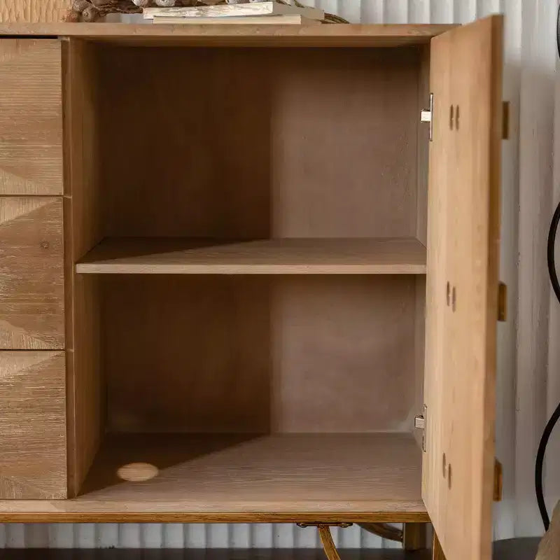 Commode et chiffonnier 6 tiroirs en bois clair Design moderne avec tiroirs coulissants fluides pour le rangement du salon/de la chambre/de l'entrée