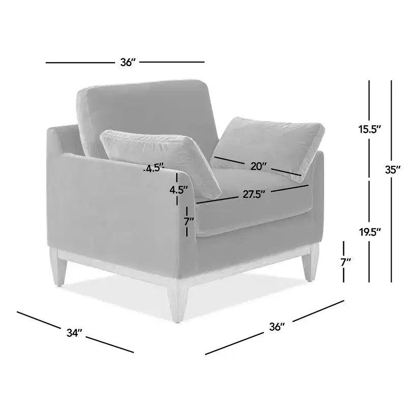 Fauteuil d'appoint large de 91 cm en lin blanc, style moderne de ferme