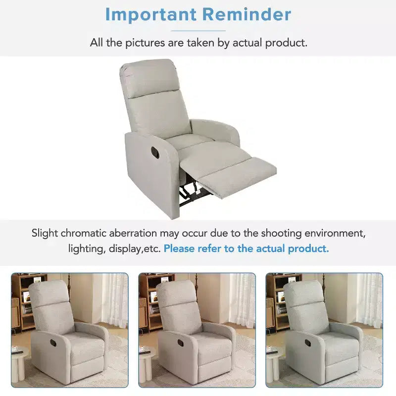 Fauteuil inclinable contemporain rembourré avec dossier réglable