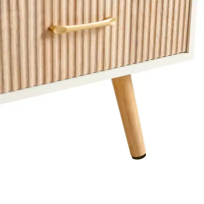 Table basse rectangulaire avec tiroir coulissant de rangement Blanc